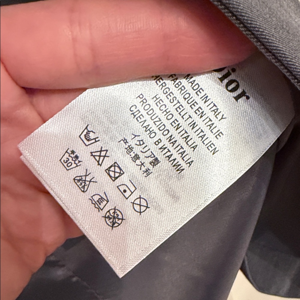 Clone 1:1Dior Gray Blazer with Black Graphic Lettering - Picture 5 of 8